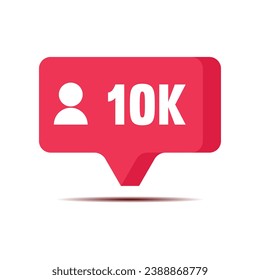 Thank you 10k followers celebration social media notification