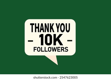 thank you 10k followers,  vector, illustration, social, media, post,  subscribers, followers animation design, banner, premium, background
