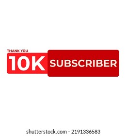 THANK YOU 10K SUBSCRIBER CELEBRATION TEMPLATE ICON DESIGN BANNER ART VECTOR GOOD FOR SOCIAL MEDIA, CARD , POSTER