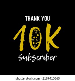 Thank you 10K subscriber Vector Illustration. 10k subscribers. 10k subscribers celebration post. 10 thousand subscribers celebration thank you achievement