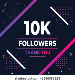 Thank you 10k subscribers or followers. web social media modern post design