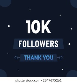 Thank you 10k subscribers or followers. web social media modern post design