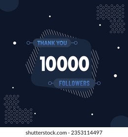 Thank you 10k subscribers or followers. web social media modern post design