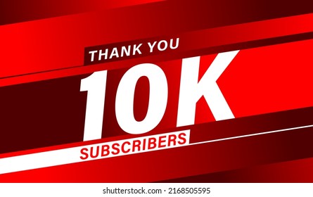 Thank You 10K Subscribers Modern Banner Design