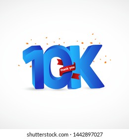 Thank you 10k vector template. Design for banner, greeting cards or print.