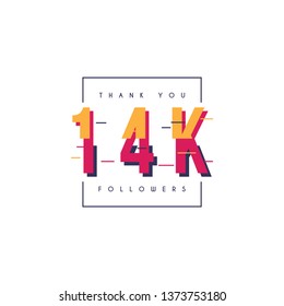 Thank you 14k followers design template