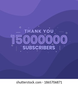 Vielen Dank, 1500000 Abonnenten 15m Abonnenten feiern.