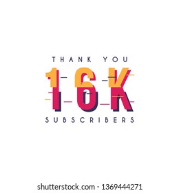 Thank you 16k subscribers design template