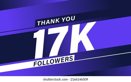 Thank you 17K followers modern banner design