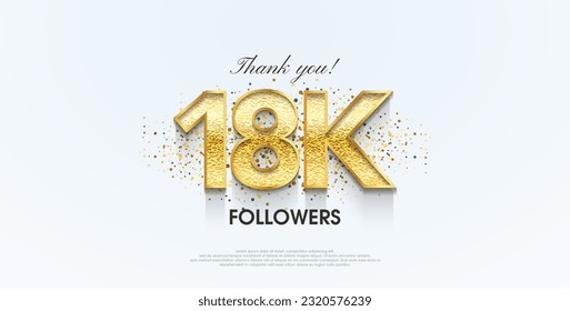 Thank you 18k followers, celebration for the social media post poster banner.