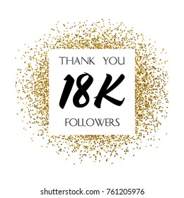 Thank you 18K followers social media vector design 