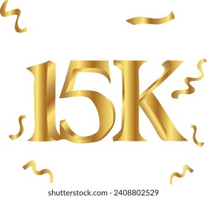 thank you 1k 15k 25k followers vector illustration
