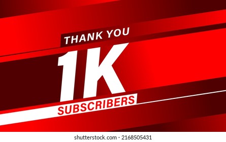 Thank You 1K Subscribers Modern Banner Design