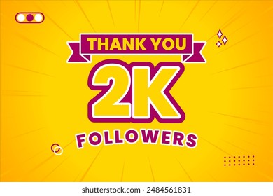 Thank you 2000 followers thank giving social media community post or Thank you followers peoples