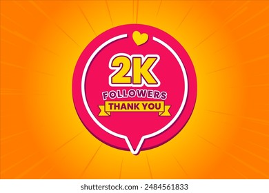 Thank you 2000 followers thank giving social media community post or Thank you followers peoples