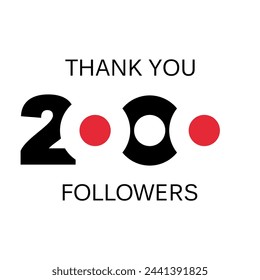 thank you 2000 followers. Two thousands followers celebration banner. Greeting card for social networks. Achievement vector illustration.