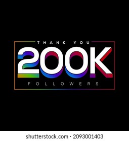 Thank you 200K Followers, Social media post.