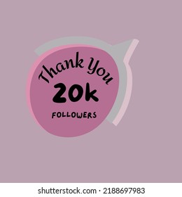 Thank you 20k Follower vector art.