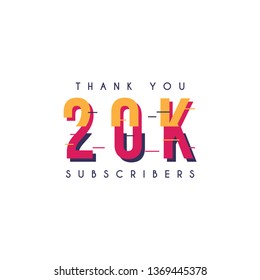 Thank you 20k subscribers design template