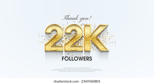 Thank you 22k followers, celebration for the social media post poster banner.