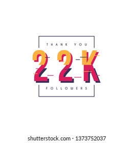 Thank you 22k followers design template