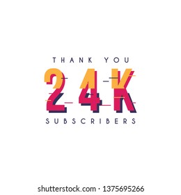 Thank you 24k subcribers design template