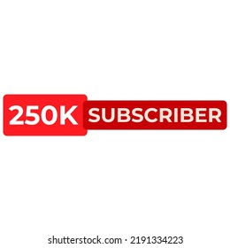 THANK YOU 250K SUBSCRIBER CELEBRATION TEMPLATE ICON DESIGN BANNER ART VECTOR GOOD FOR SOCIAL MEDIA, CARD , POSTER