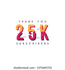 Thank you 25k subcribers design template