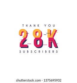 Thank you 28k subcribers design template