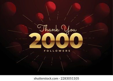 thank you 2k web followers and fans post for digital marketing strategies vector