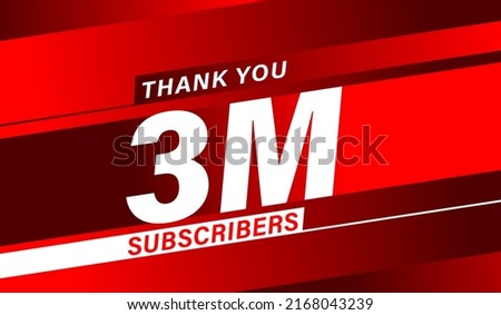 Thank you 3 million subscribers, modern banner design vectors
