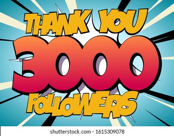 Thank You 3000 Followers Comics Banner