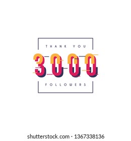 Thank you 3000 followers design template