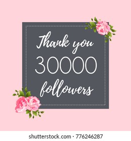 Thank you 30000 followers social media banner