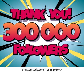 Thank You 300000 followers Comics Banner