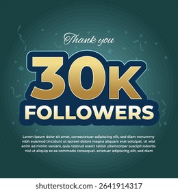 Thank You 30K Followers with Golden Text