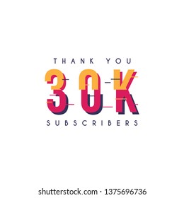 Thank you 30k subcribers design template