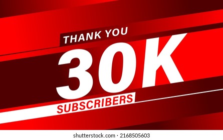 Thank you 30K subscribers modern banner design