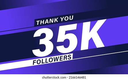 Thank you 35K followers modern banner design