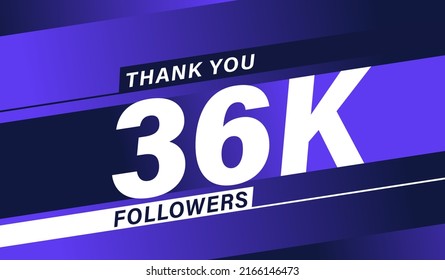 Thank you 36K followers modern banner design