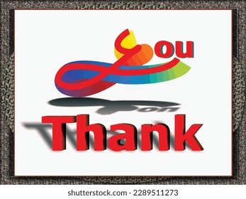 Thank you 3d english words is a wonderful text design ,great for gratefulness ,congratulation ,appreciation ,friendship and expression of thankfulness decorative painting