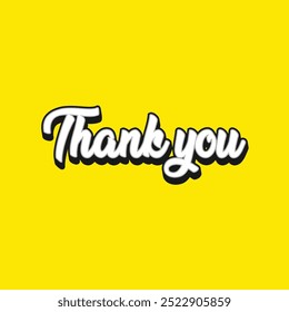 Thank you 3d lettering text 