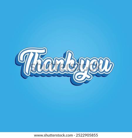 Thank you 3d lettering text 