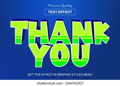 Thank you 3d text effect - easy editable text style