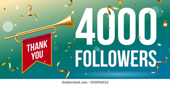 Thank You 4000 Followers Images, Stock Photos & Vectors | Shutterstock