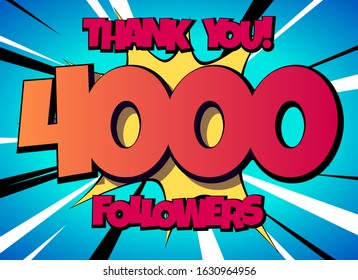 Thank You 4000 followers Comics Banner