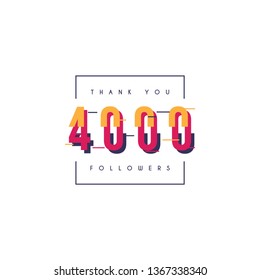 Thank you 4000 followers design template