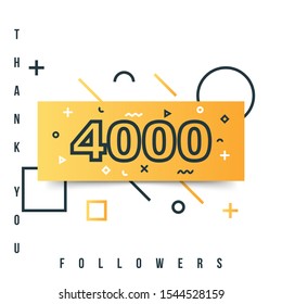 Thank you 4000 followers design template