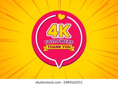 Thank you 4000 followers thank giving social media community post or Thank you followers peoples