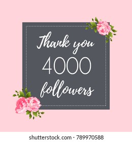 Thank you 4000 followers social media banner